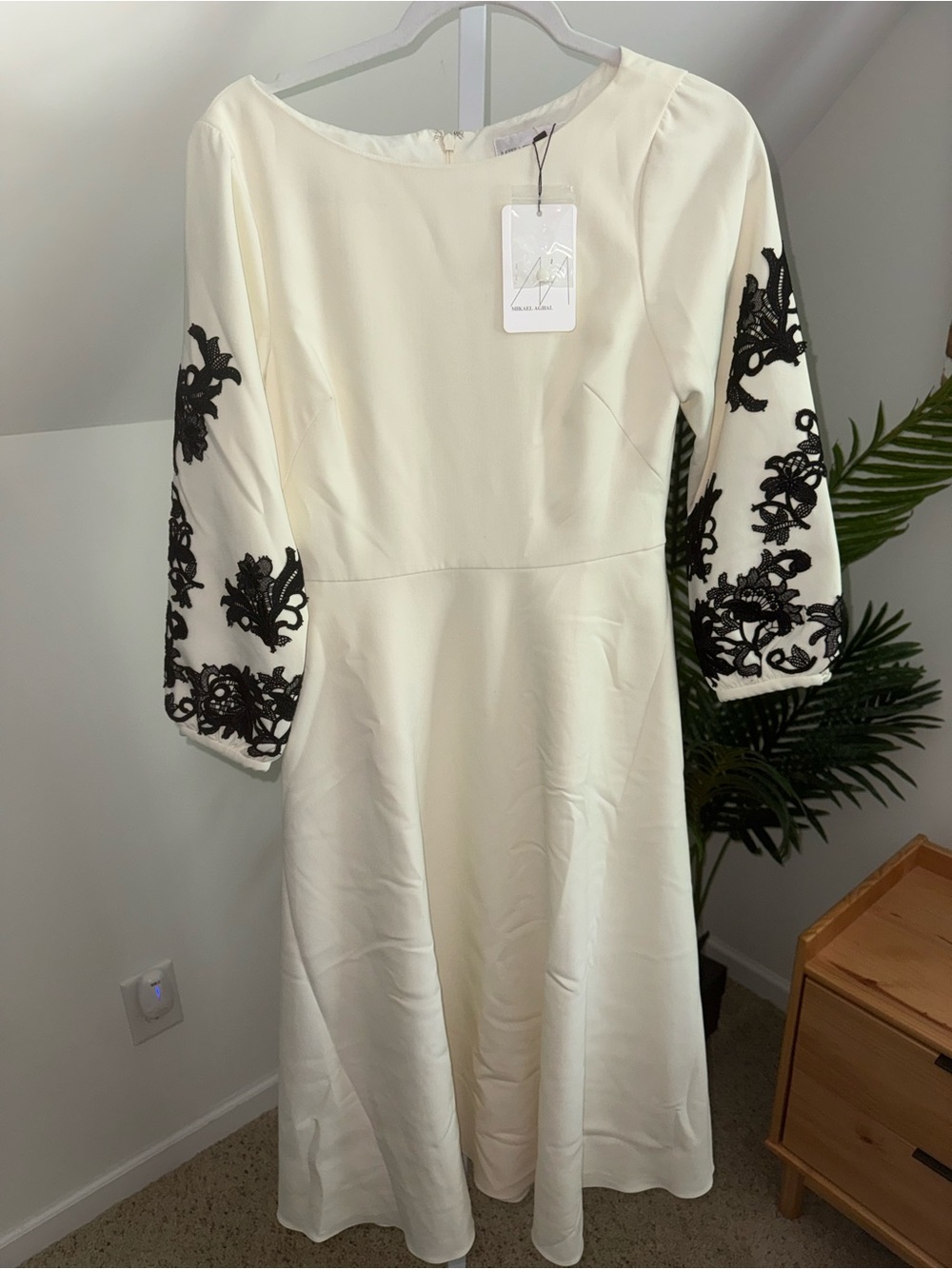 Mikael Aghal black and white dress 6